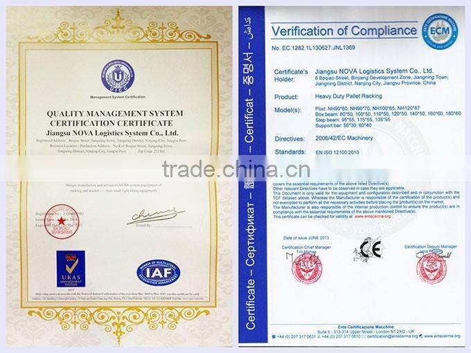 Cold storage selective adjustable double deep pallet racking system from NOVA