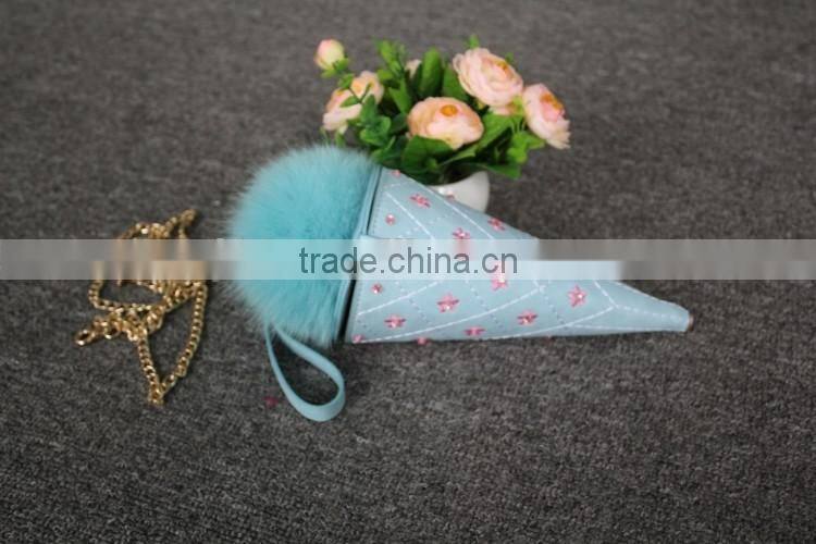 Wholesale Elegant Bag Women Fox Fur Ball Gift Bag