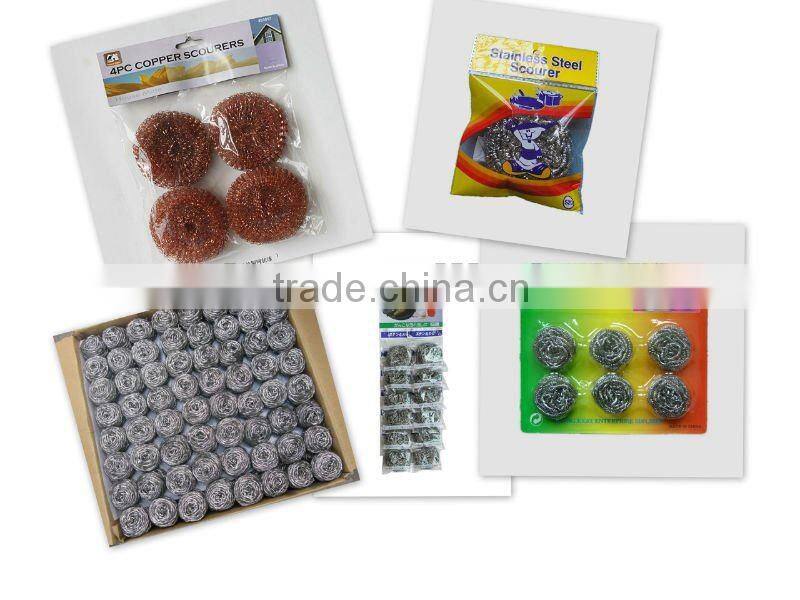 Green kitchen scourer pad