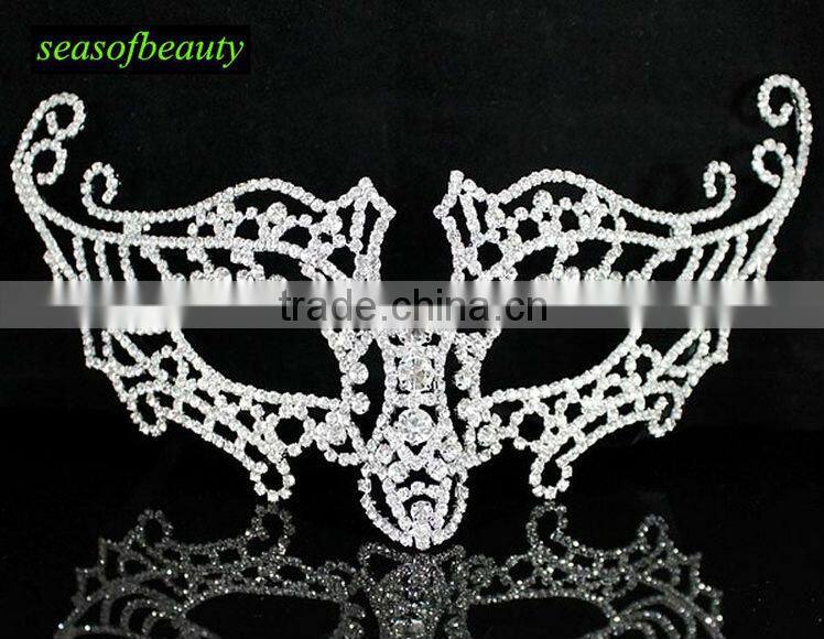 New Fashion Stunning Silver Crystal Party Mask Wholesale M2001
