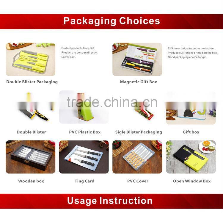 5pcs Stainelss Steel Handle Trustworthy Kitchen Knife Wholesale