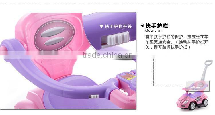 Baby Ride on car can do as 3 in 1 for baby walker, baby stroller, ride on car with the sun canopy