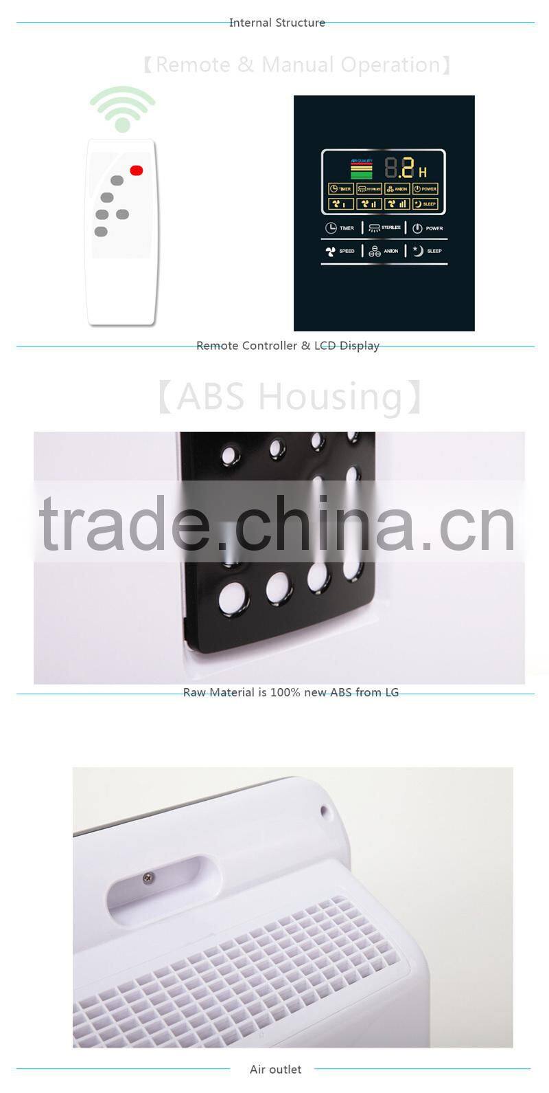 Household Air Purifier OLS-K01 with ultrasonic humidifier for hotel office and home room use from guangzhou olans