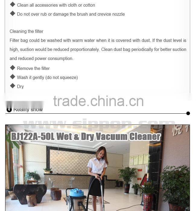 Hot selling 50 Litres wet and dry industrial vacuum cleaner