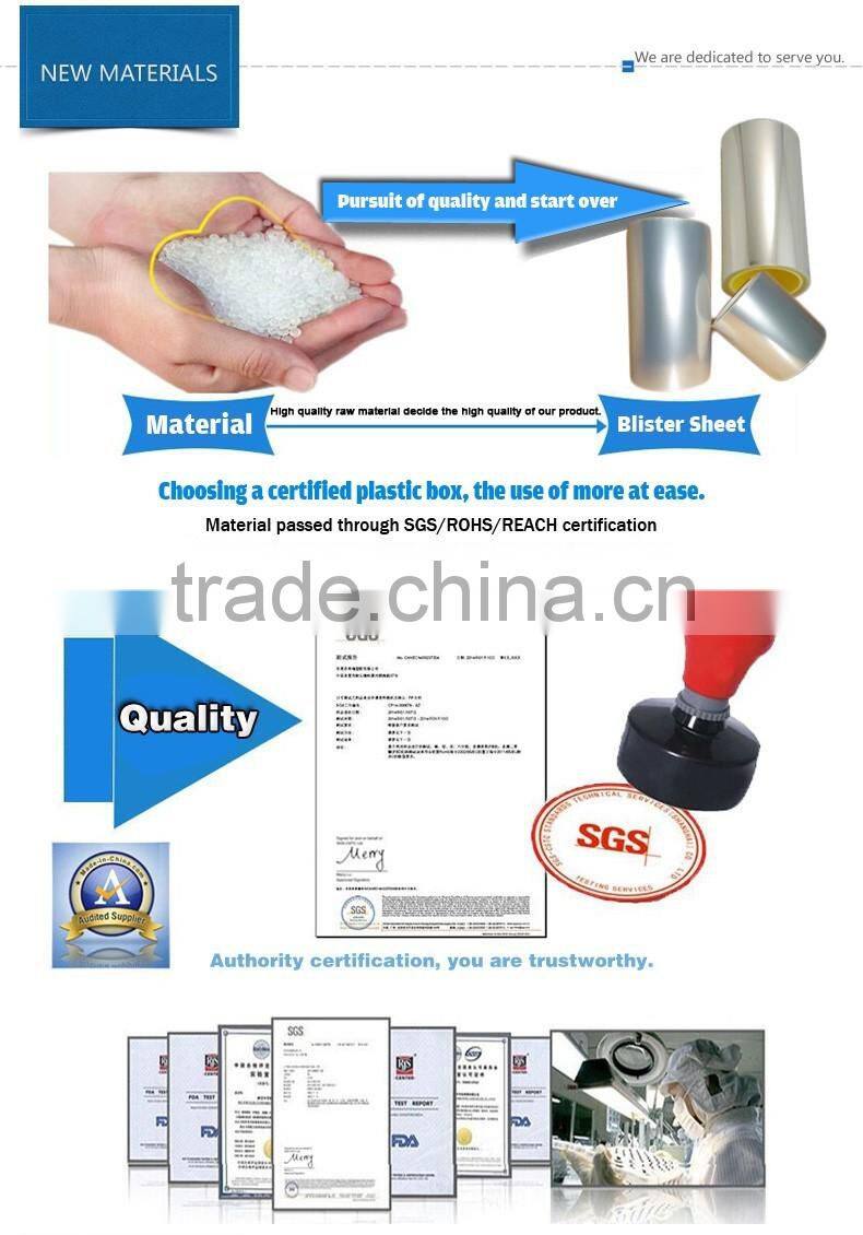 Blister Disposable Plastic Food Tray with Clear Lid