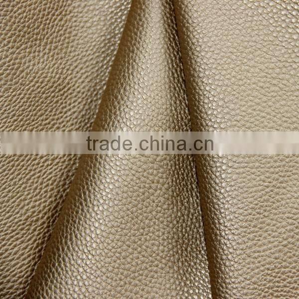 Metallic Pu synthetic leather for sofa leather and furniture leather usage