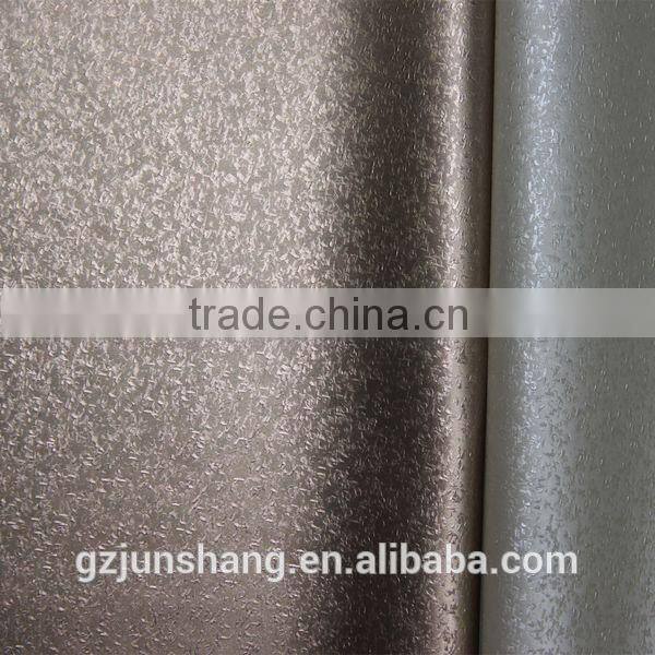 Semi PU leather use for designer wall paper with metallic color