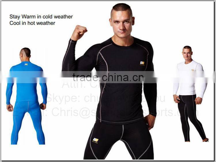 High quality compression Shirt Custom Compression T-Shirt Super Stretchy Compression Shirt