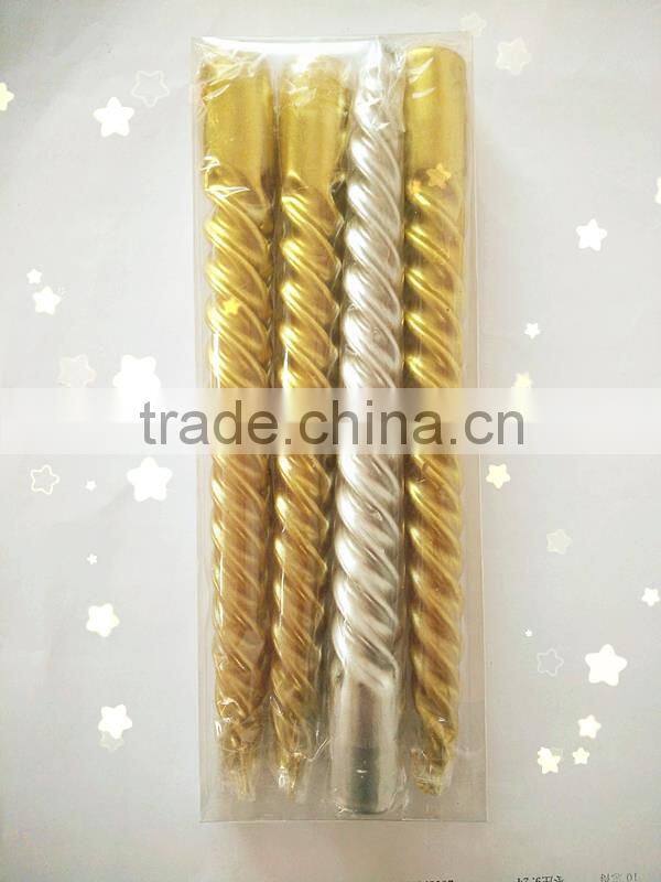 taper spiral candle 12pcs box white household candle