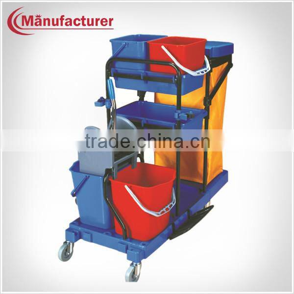 Removable Laundry Service Trolley/Utility Maid Cart/Housekeeping Cleaning Equipment
