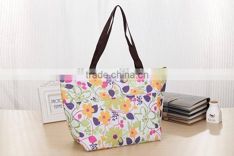 Flower Design Tote Mommy Bag Cooler Bag for Feeding-Bottle Thermo