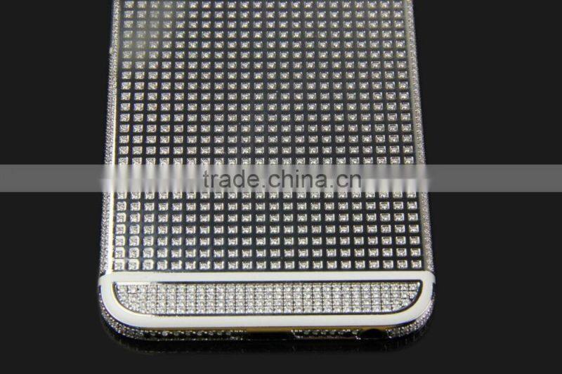 Pt plating housing for iPhone 6 Plus 6+ full crystal edition, accept customize and inlaid real diamond