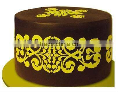 Fancy Crewel Calendula Lace cake decorate stencil