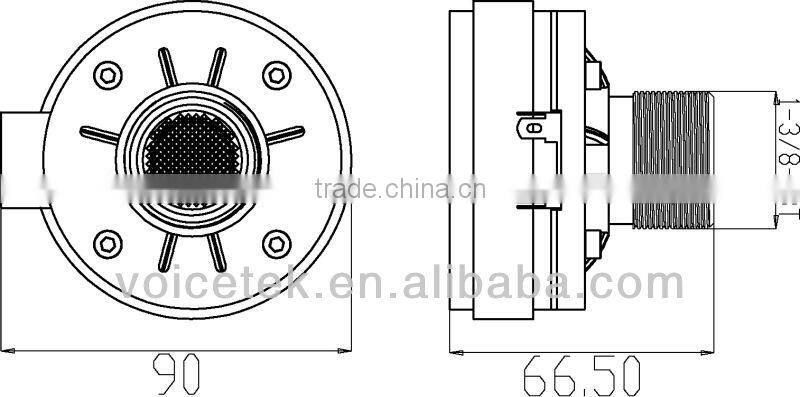 TSCT-2502 50Watt active with high quality speaker compression driver