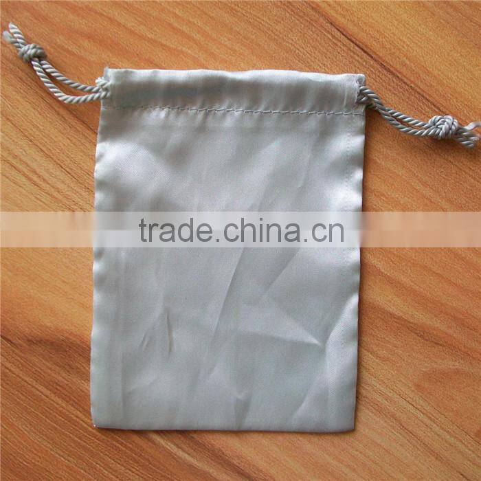 Custom logo printed satin pouch for jewelry packaging