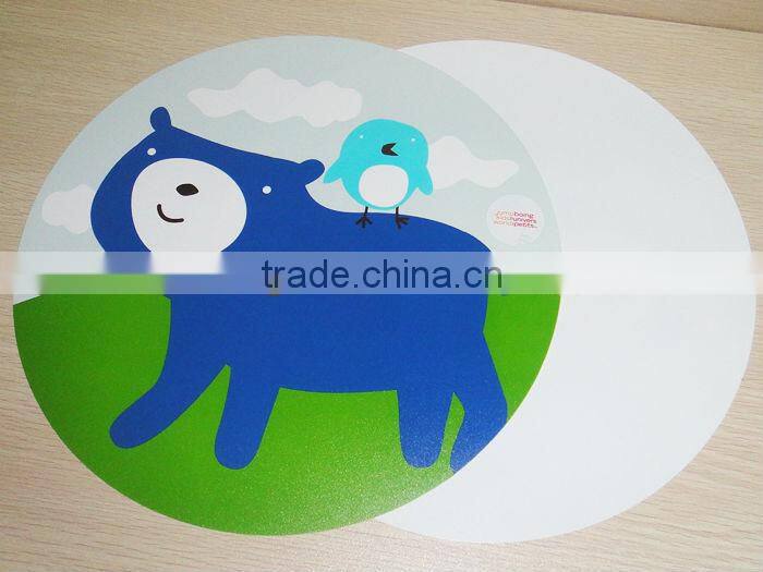 Customized red pp placemat, pp table mat plastic pp desk pad