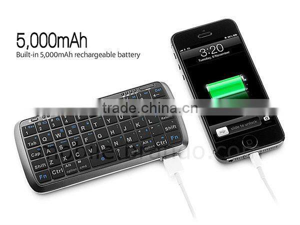 Portable Bluetooth Wireless Keyboard Power Bank and Bluetooth Keyboard 2 in 1 for Smartphone