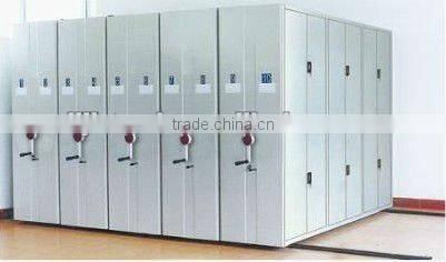 Metallic mobile file cabinet racking system