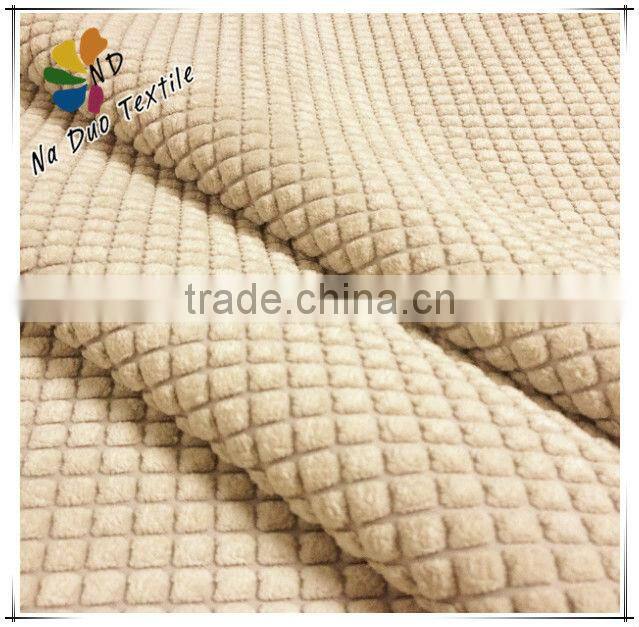 100% Polyerster Corduroy Upholstery Fabric Plaid Sofa
