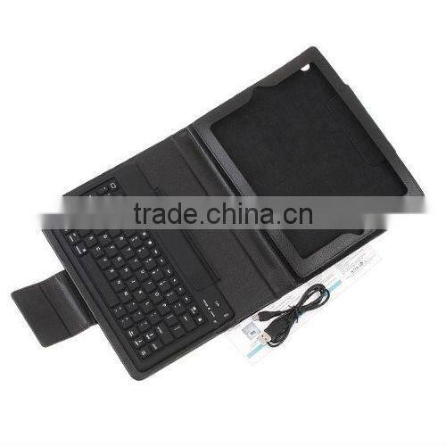 Flip leather cover wireless blue tooth keyboard for ipad 2/3/4