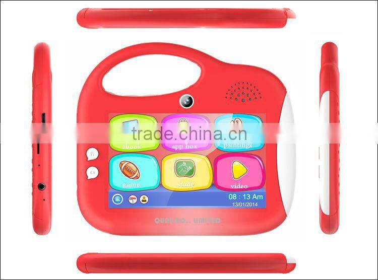 Hot Selling 5 inch kids tablet case with handle Rockchip 2926 single core Cortex A9 1.3GHz 800*480 Pixels HD Screen C