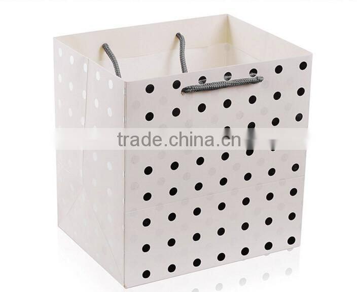 manufacture matt lamination white black wholesale paper bag