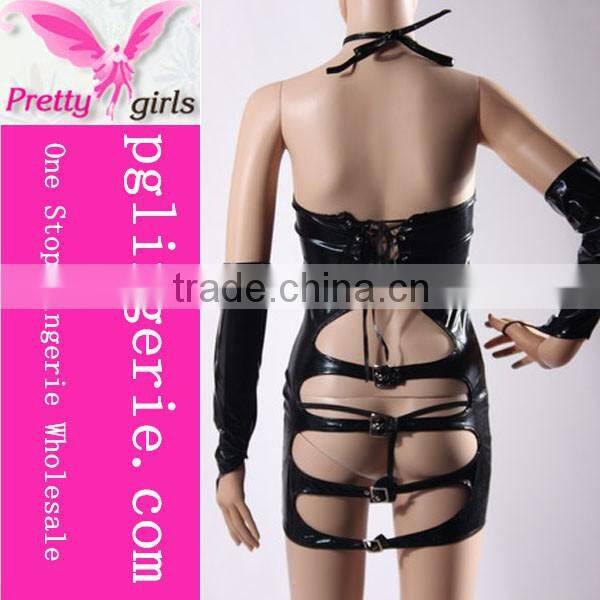 Vinyl Lingerie Bodysuit Jumpsuit Clubwear for ladies