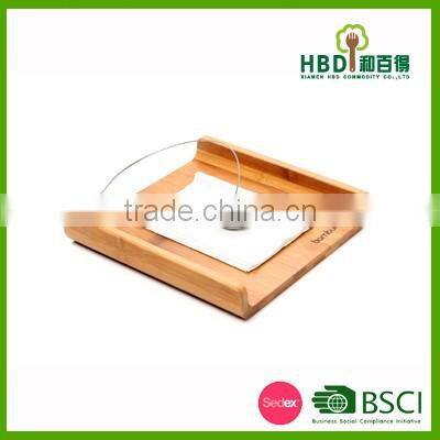 Newest design totally bamboo tissue paper holder/bamboo napkin holder