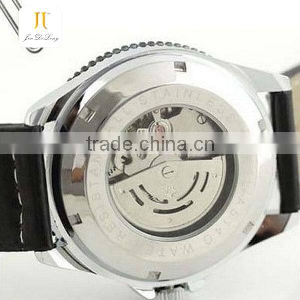 Leisure colorful Transparent dial special stainless steel mechanical watches chinese wholesales watch