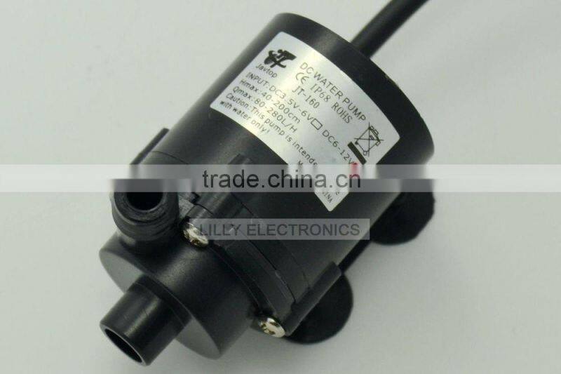 JT-160-12 Mini Brushless Water Pump Amphibious 6V-12V Submersible Pump W/Cable