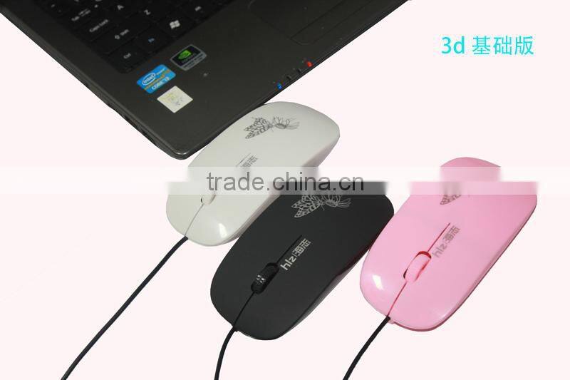 1200 dpi scalable cute and lovely schoolgirl notebook game mouse cable4 color optional