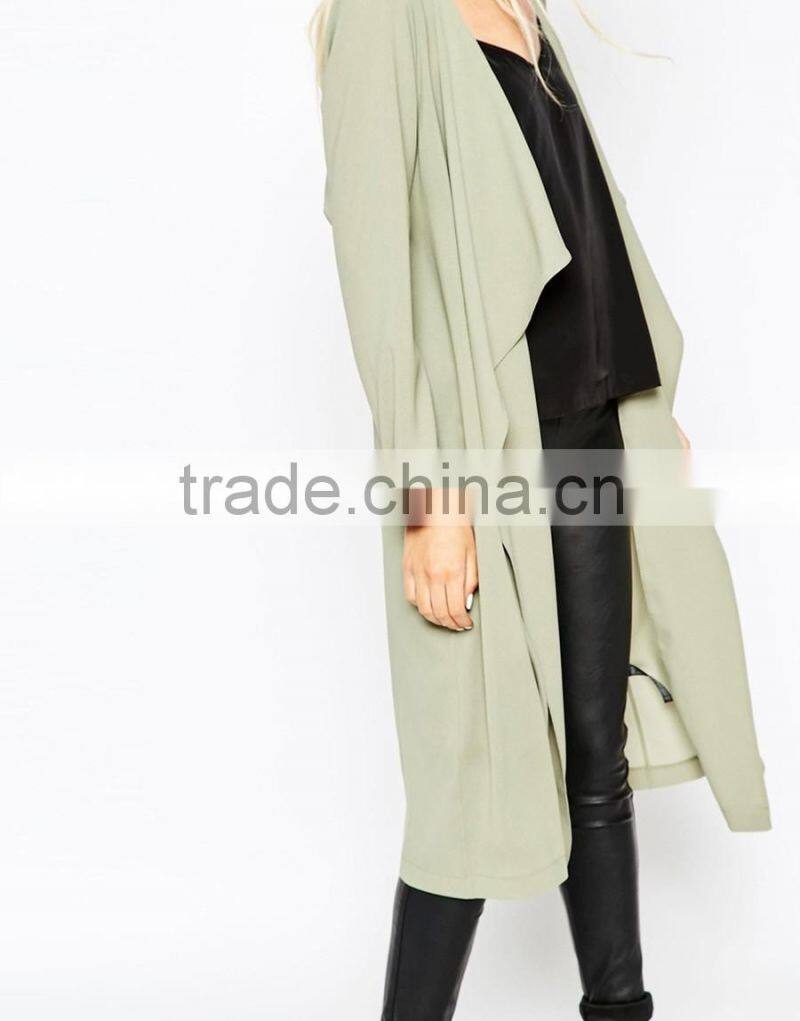 Wholesale elegant fashion autumn trench long coat