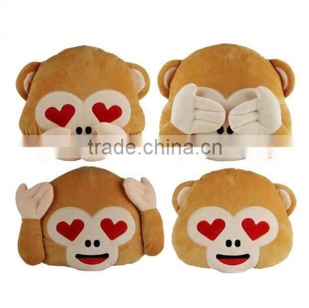 Wholesale Promotional Gifts Creative Monkey doll emoji Monkey Cushions