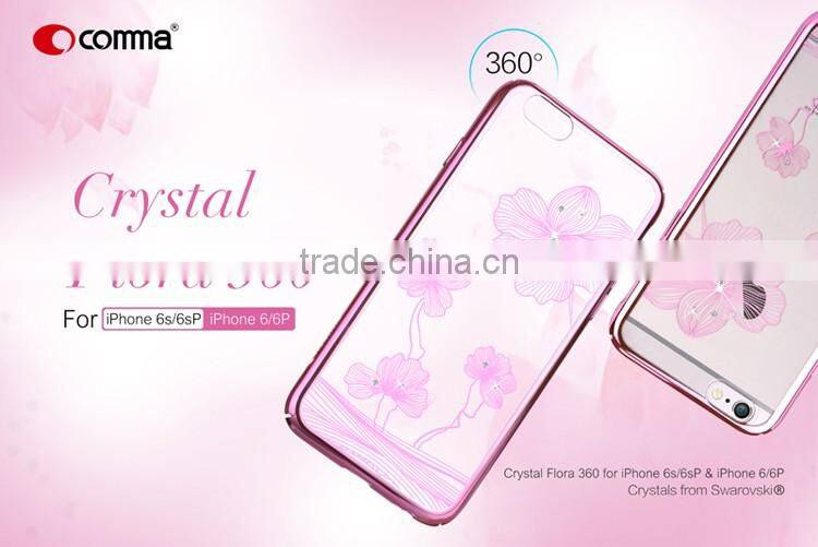 360 Degree Full Protective Case Original Crystal Hard PC Case Cover For iPhone 6/6s Plus