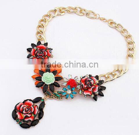 Hot Selling Flower Choker Collar Vintage Pendant Statement Necklace Women Necklaces & Pendants Fashion Necklaces for Women 2014