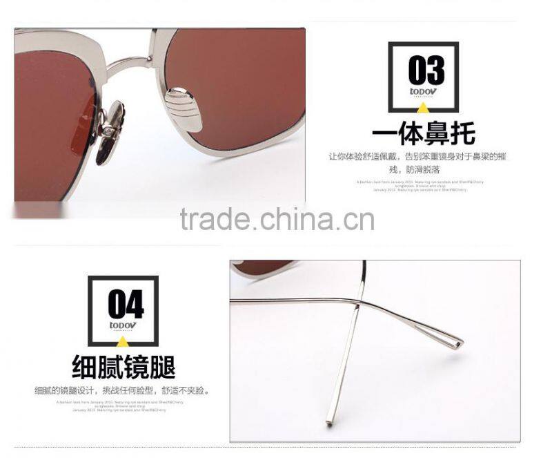 2016 Metal dazzling color wholesale new sunglasses