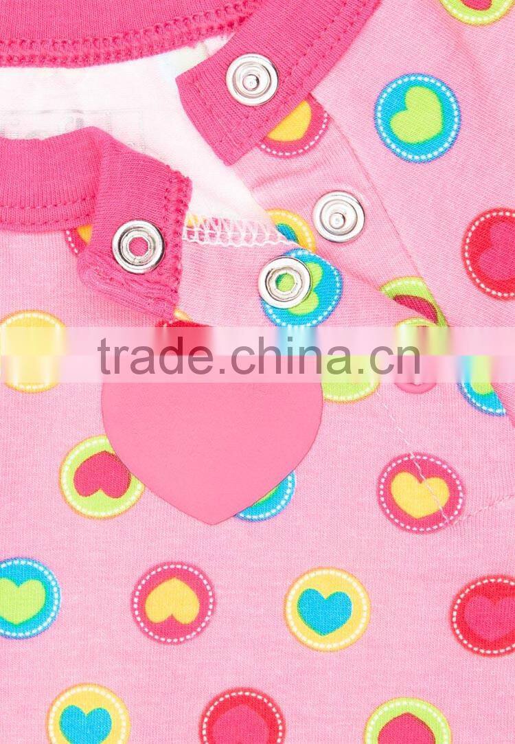 autumn winter inner wear cotton long sleeve leg quilted baby girl rompers printed allover lovely heart