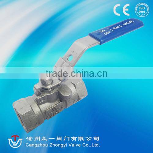 ISO5211 mounting pad 1pc ball valve