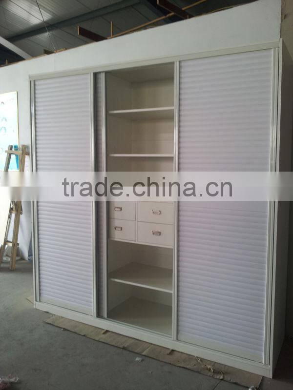 White modern 3 doors wardrobe