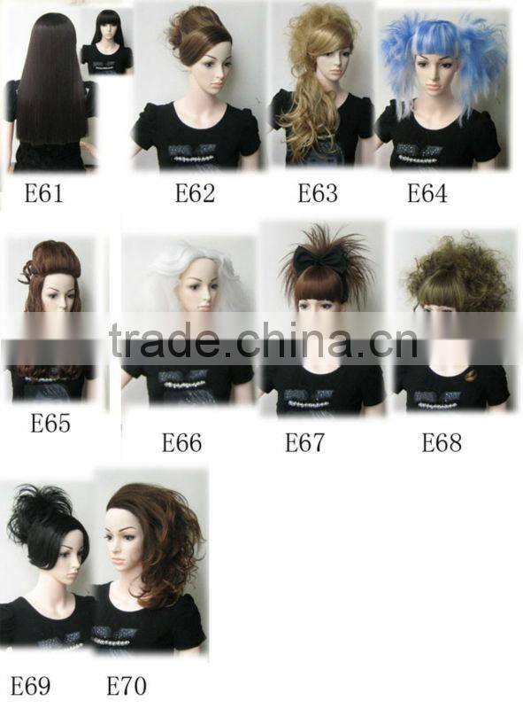 new fashion synthetic fiber wig suitable for various face hot on sale