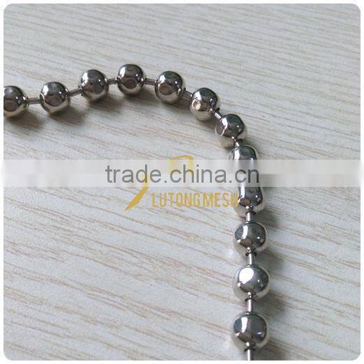 silver faceted ball chain curtain
