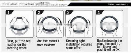 Car Accessories Auto PU Leather Steering Wheel Cover for Cars