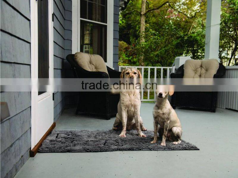 noodle dog microfiber mat chenille non slip floor mat