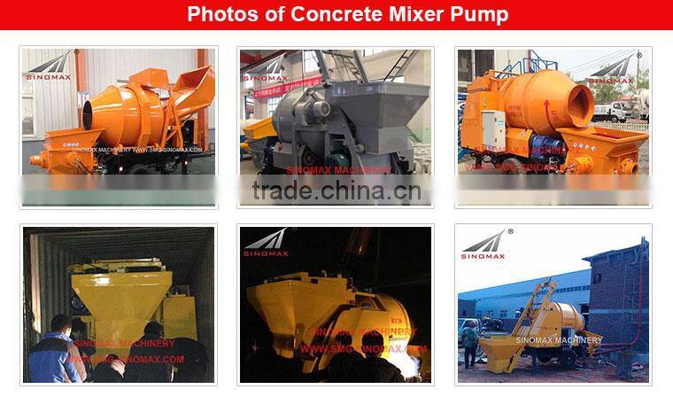 DJBT Series Diesel Mobile Portable Concrete Mixer with Pump, Concrete Pump with Mixer, Concrete Mixer Pump SINOMAX Machinery
