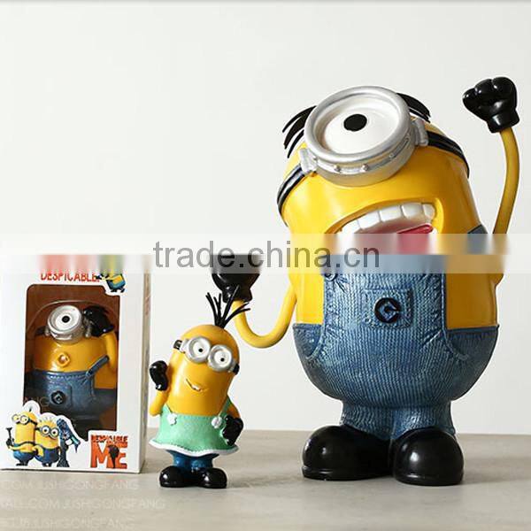 Factory custom minions polyresin figurine,custom design high quality polyresin figurine,OEM minions polyresin figurine for kids