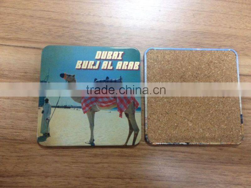 tin cork board coaster