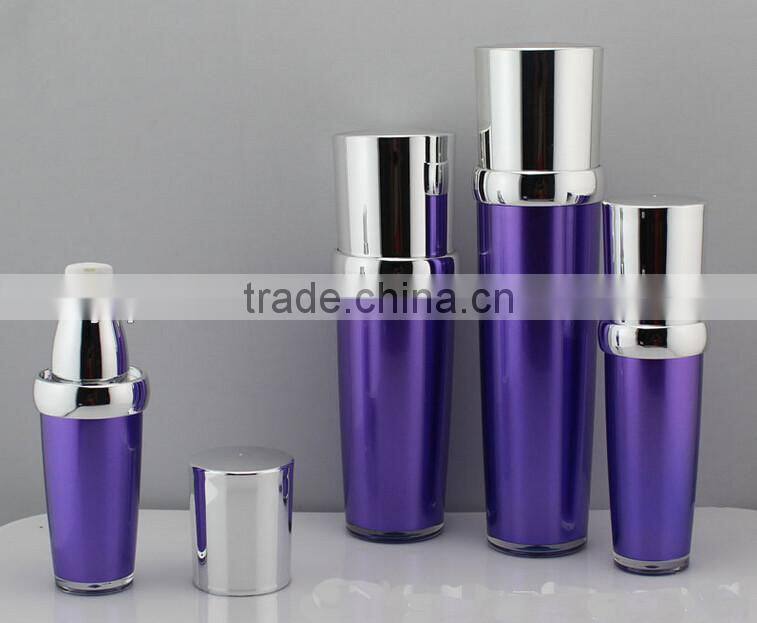Plastic 30ml silver color cosmetic bottle