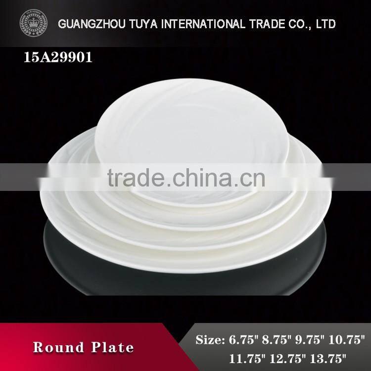 White round plate porcelain plates