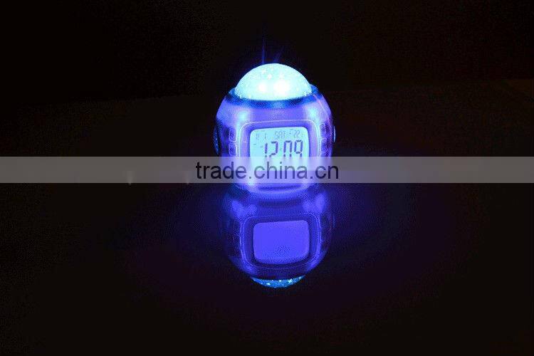 pretty decorative table desk digital LED star projector alarm clock