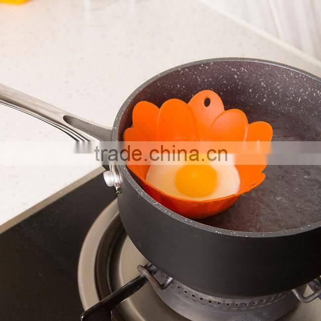 Cheaper flower Silicone egg poacher mold